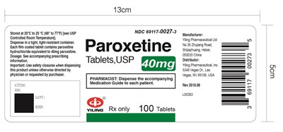 paroxetine-40mg 100s - paroxetine 40mg 100s